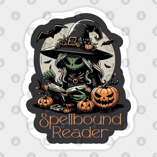 Spellbound Reader Witch Sticker by H. R. Sinclair